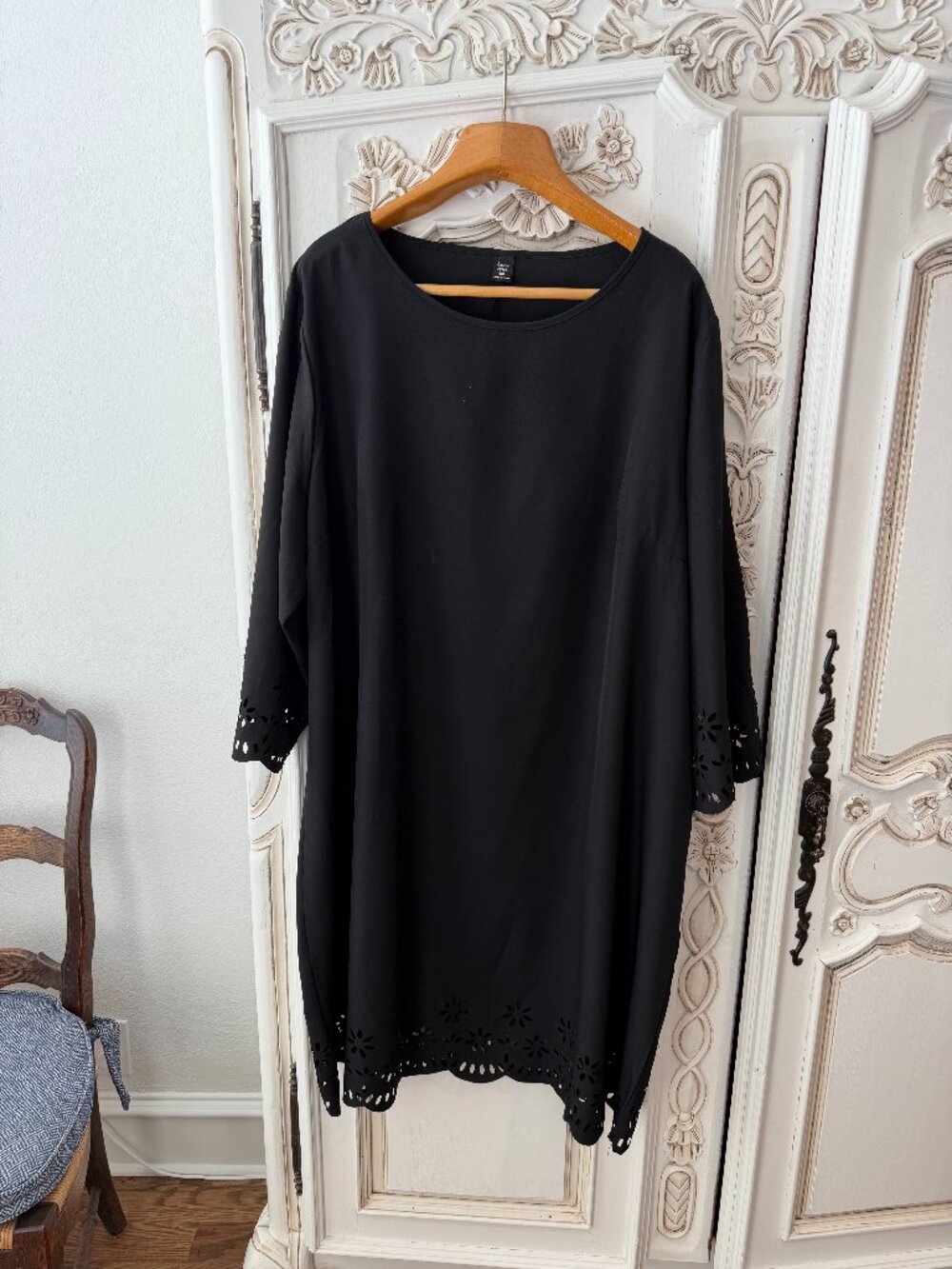 Black cutout detail dress 4XL